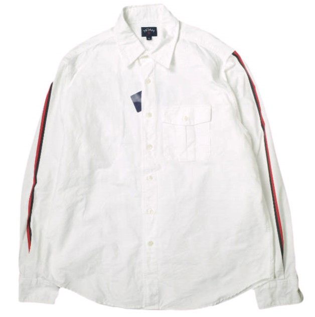 NOAH NYC ノア ニューヨーク 23SS Striped Sleeve Oxford Shirts ストライプスリーブオックスフォードシャツ 23050122000910 L WHITE 長袖 トップス g18856