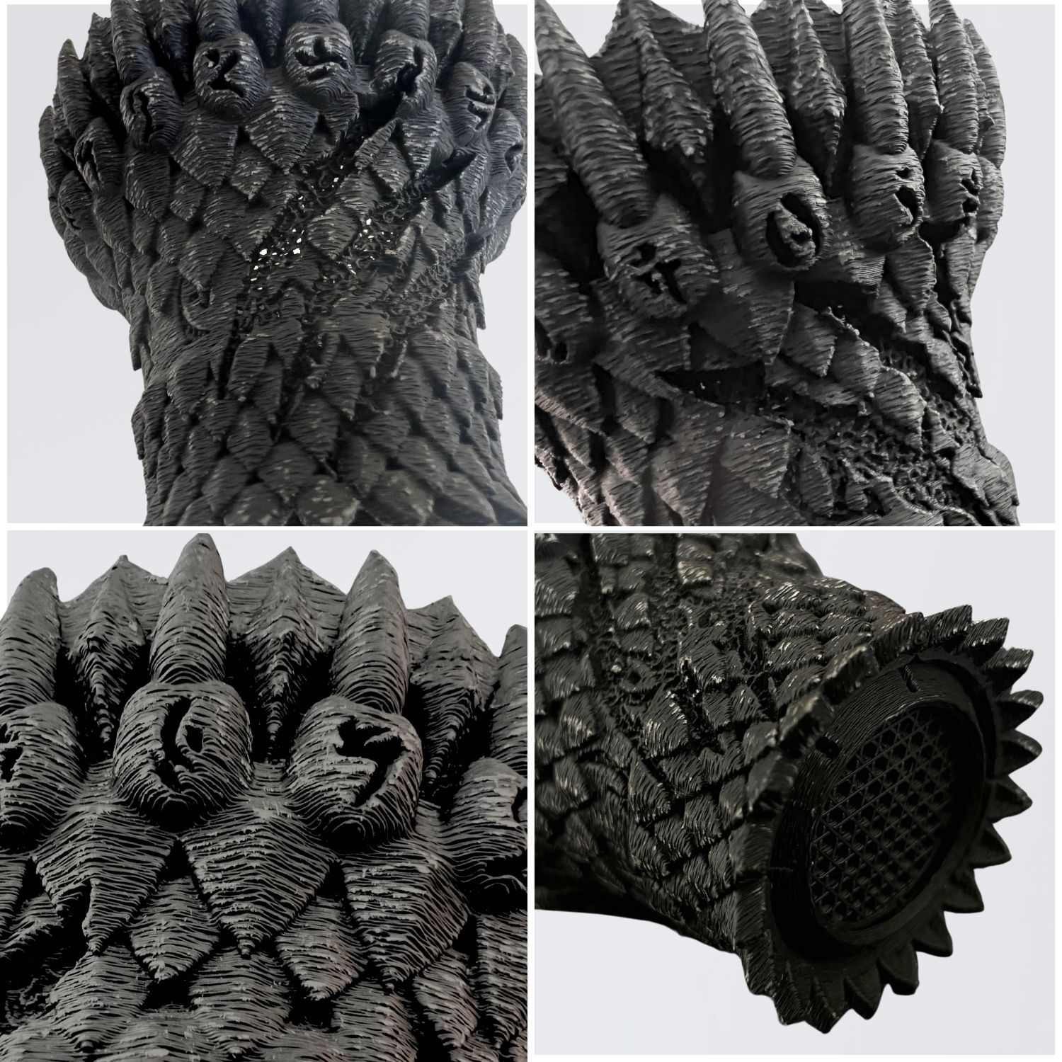 深鉢　龍 3Dプリンター鉢 3Dプリント鉢 植木鉢 作家鉢 ロング