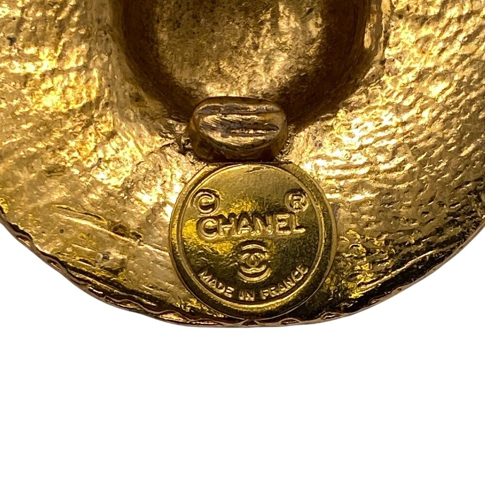 CHANEL/シャネル 麦わら帽子モチーフ イヤリング ゴールド レディース ブランド