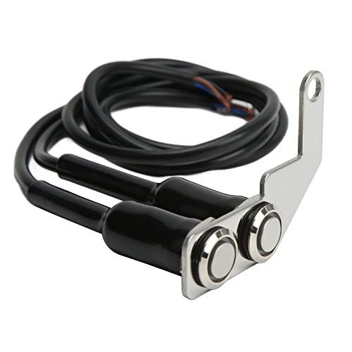 ブルーライト左手 LBEC フォグライトスイッチ、オン/オフスイッチインスタントステンレススチールモーターサイクルスイッチ、LEDブルーライト左手 バイク ハンドル オートバイ 自転車用