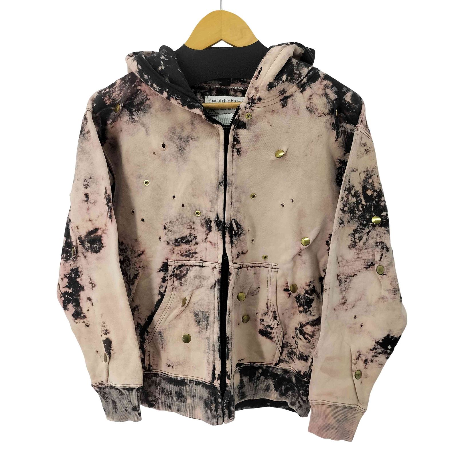 バナルシックビザール banal chic bizarre ブリーチ加工 ジップアップ 