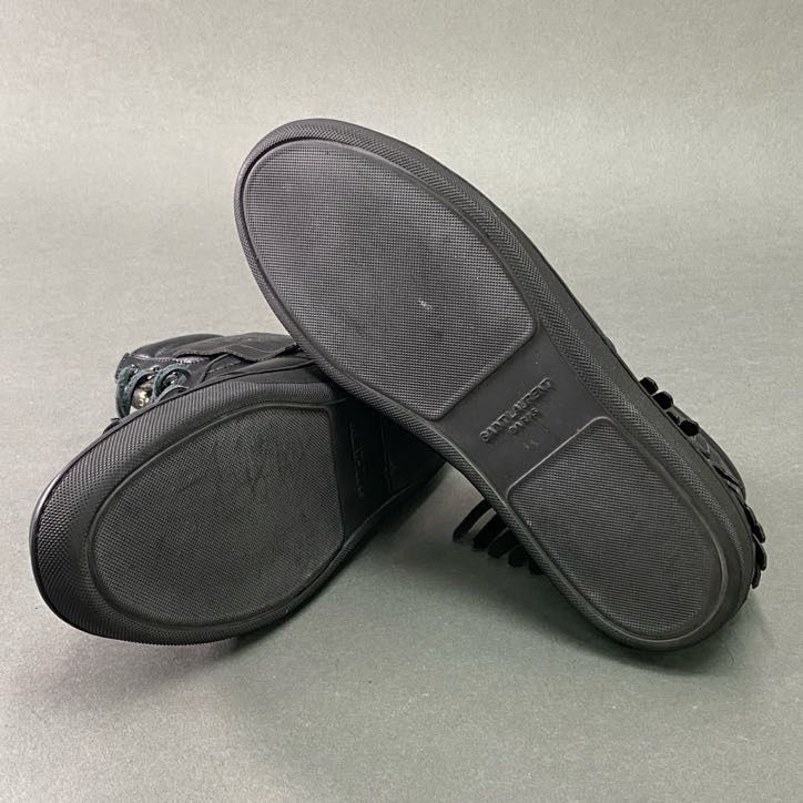 7f5 《美品》 SAINT LAURENT サンローラン フリンジ レザースニーカー  