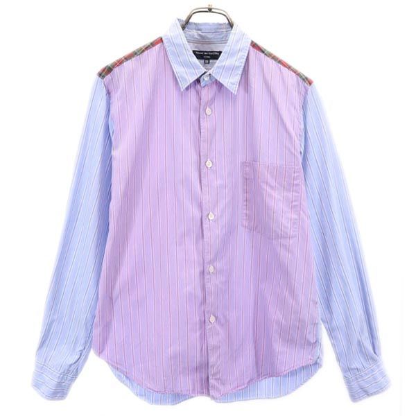 コムデギャルソンオム ストライプ柄 長袖 シャツ SS COMME des GARCONS