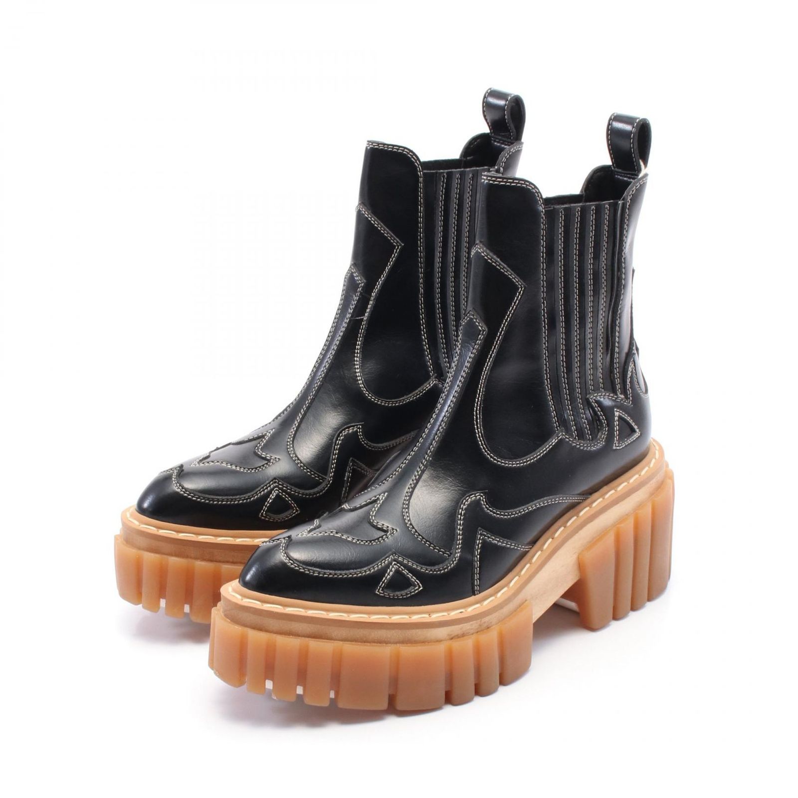 ステラマッカートニー Stella McCartney ブーツ エミリー 800372 ブラック その他 ショットブーツ レディース Used A