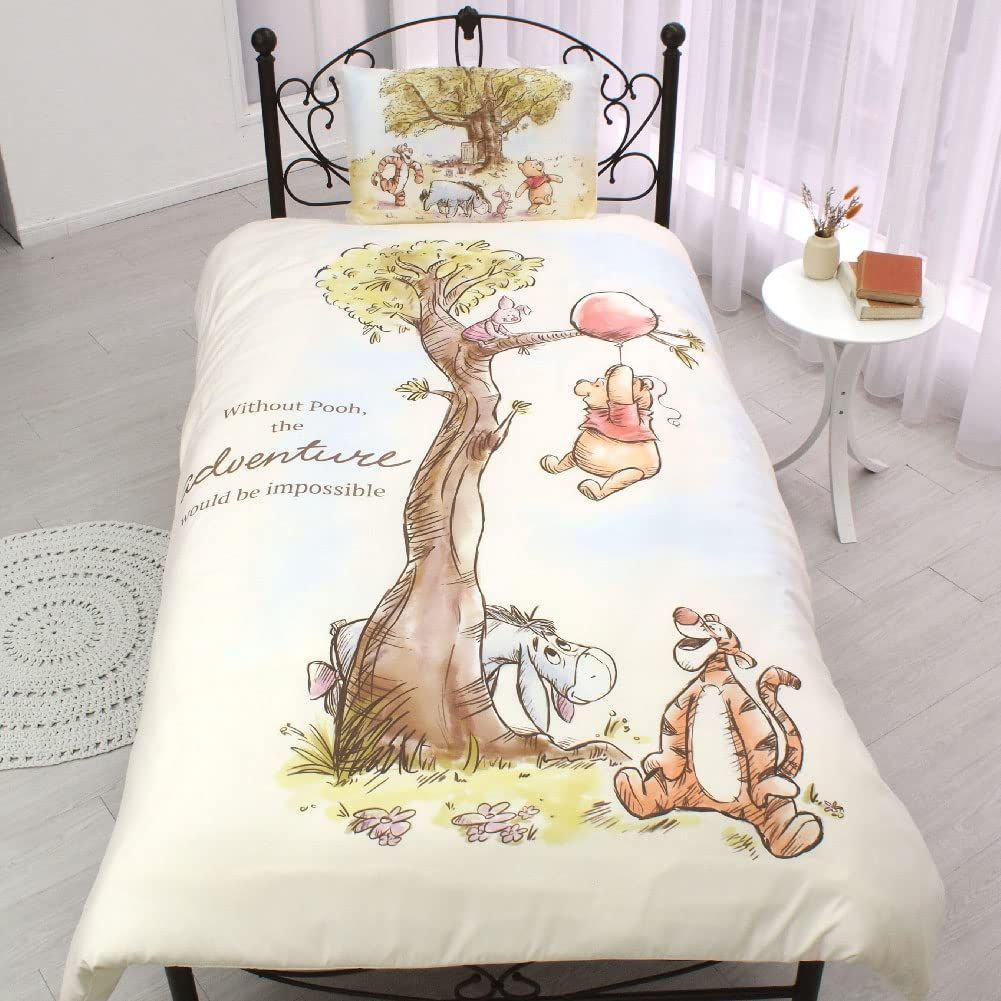 【新着商品】ディズニー 枕カバー シーツ 掛布団カバー Disney 洋式 和式 シングル 布団カバー3点セット SB-615-D くまのプーさん プー Disney(ディズニー)