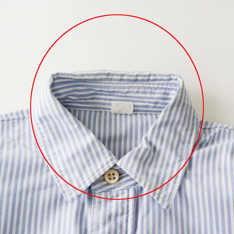 スーピマオックスのビッグシャツドレス サックスブルー