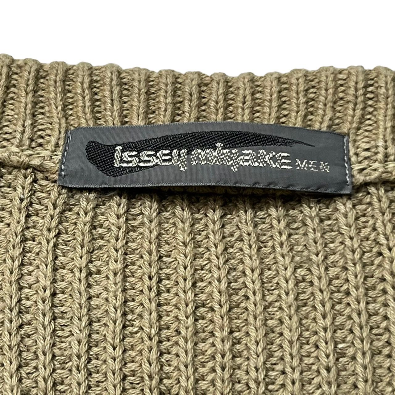 ISSEY MIYAKE MEN(イッセイミヤケメン) 80's cotton knit cardigan コットン ニット カーディガン 80年代 筆タグ MM00311 SIZE FREE ベージュ 汚れ有 ヴィンテージ
