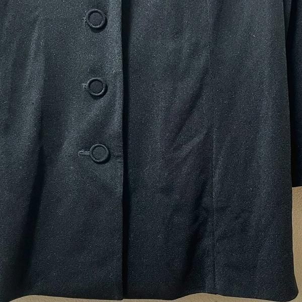 ミズレイコ Ms.REIKO　お花のジャケット anc ミズレイコ MS.REIKO ジャケット 12 黒 ノーカラー 花