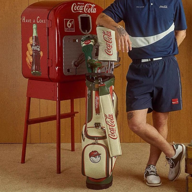 美品　Malbon キャディバッグ タグホイヤー MALBON GOLF ゴルフバッグ タグホイヤー/コカコーラ