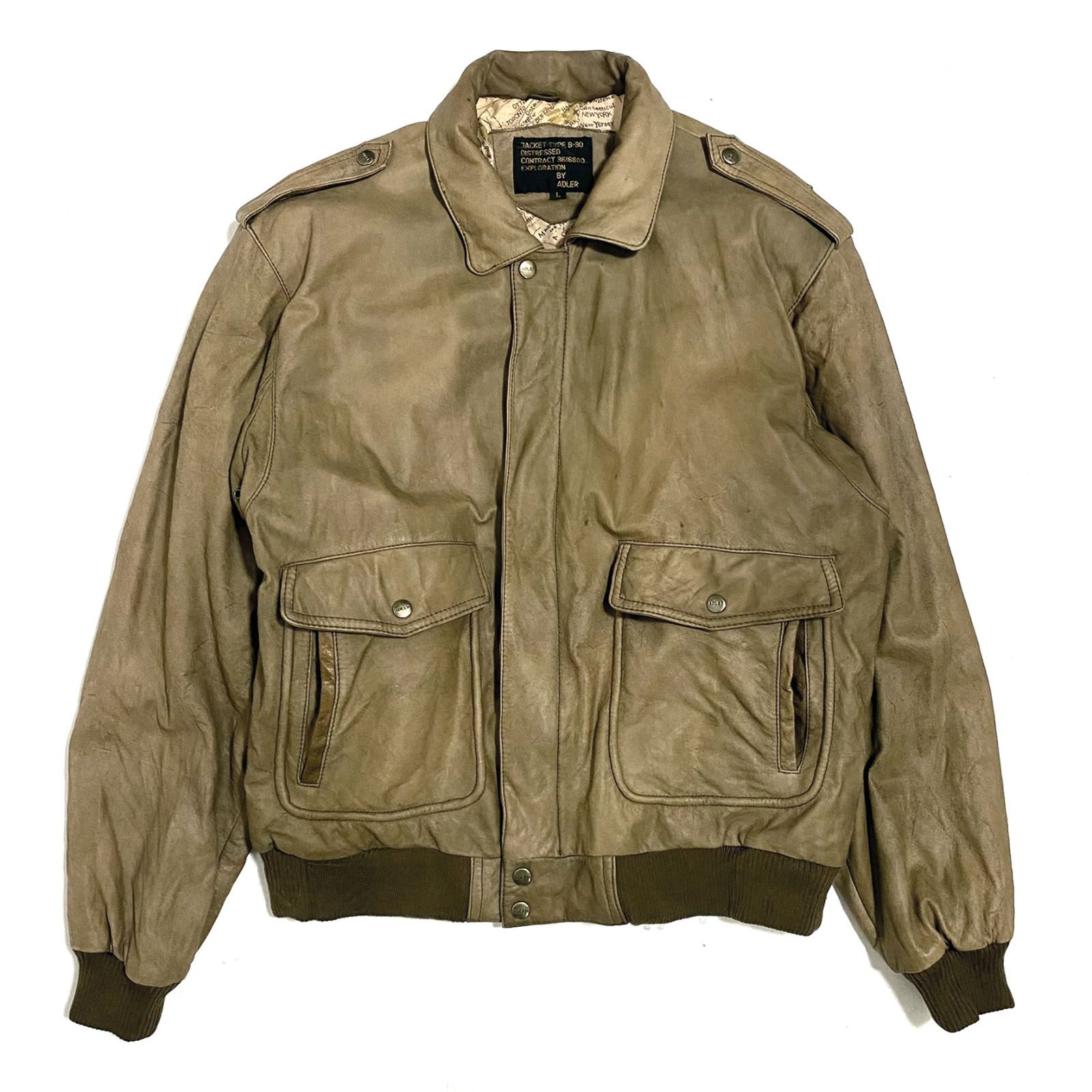 メンズL ADLER TYPE B-90 フライトレザージャケット【b0137 