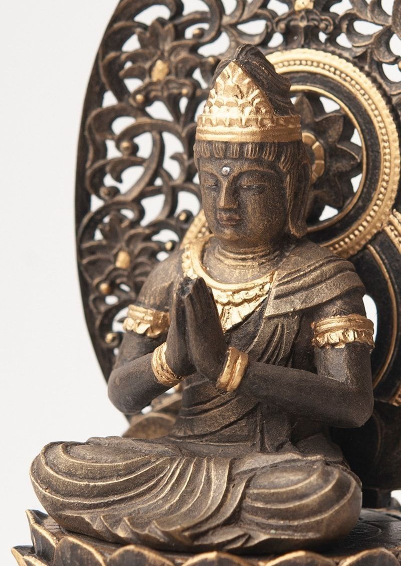 勢至菩薩 午年の守護本尊 身丈2寸 古美彩色仕上げ 仏像