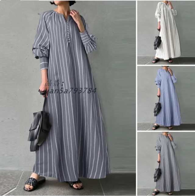 ワンピース レディース 春夏 ロングワンピース マキシ丈 リンネ