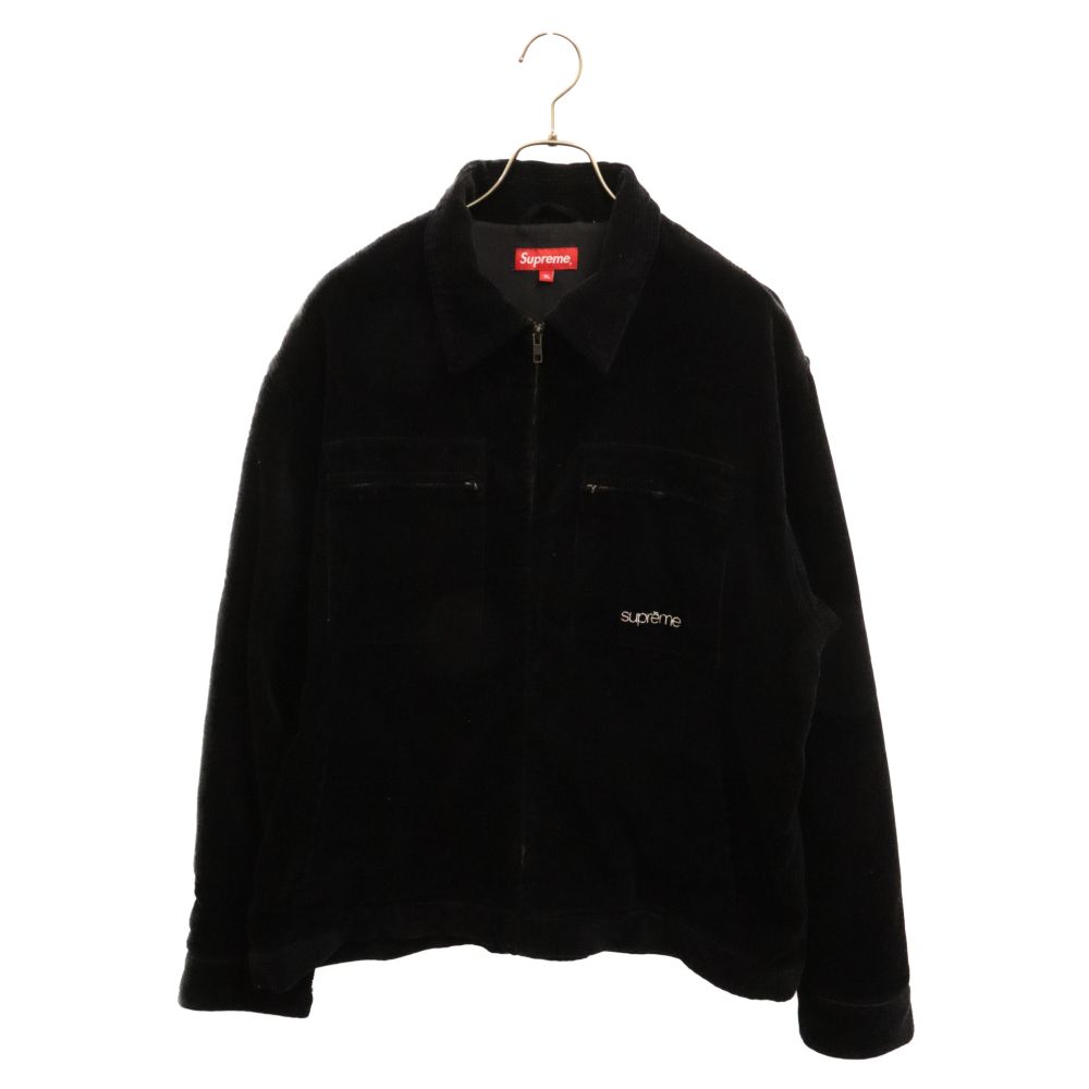 SUPREME (シュプリーム) 21AW Corduroy Zip Jacket コーデュロイジップアップジャケット ブラック