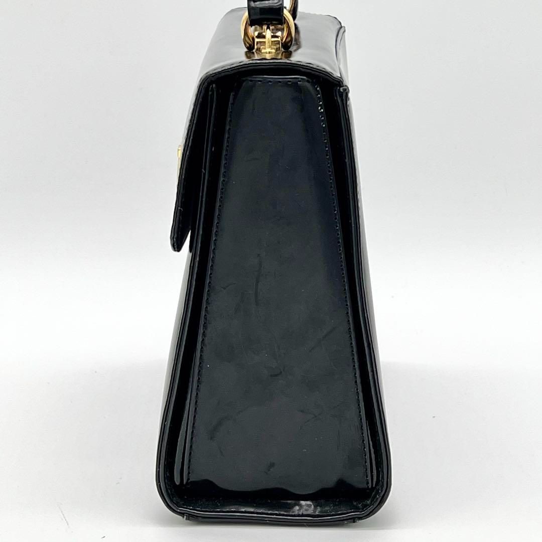 良品】milaschon トップハンドル ハンドバッグ 2way ブラック