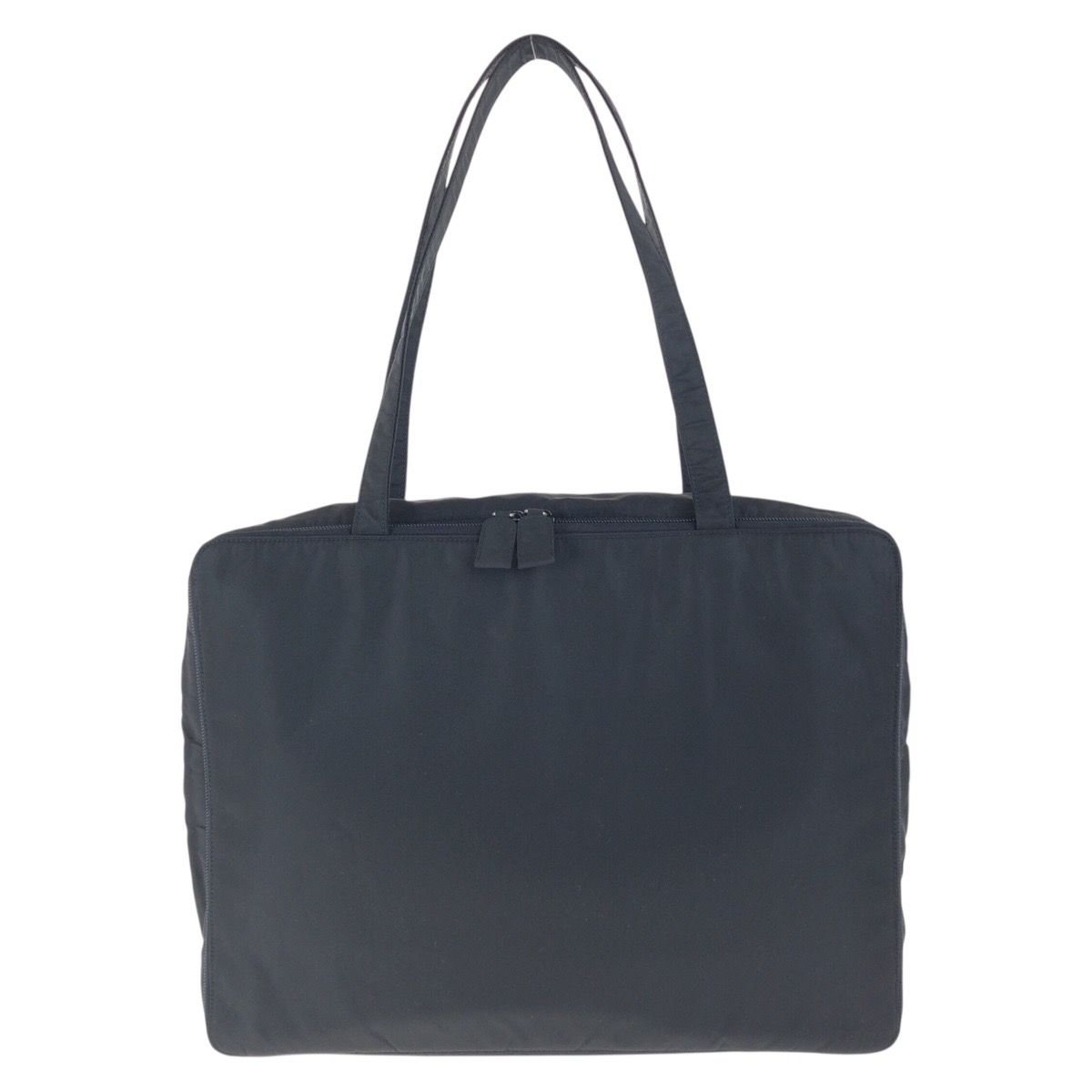 美品 PRADA プラダ テスート 三角ロゴプレート ブラック 黒 シルバー  