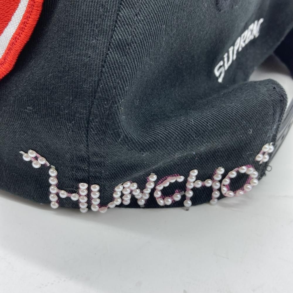 中古】SUPREME 25ss Patech 6-panel キャップ ブラック △カスタム品