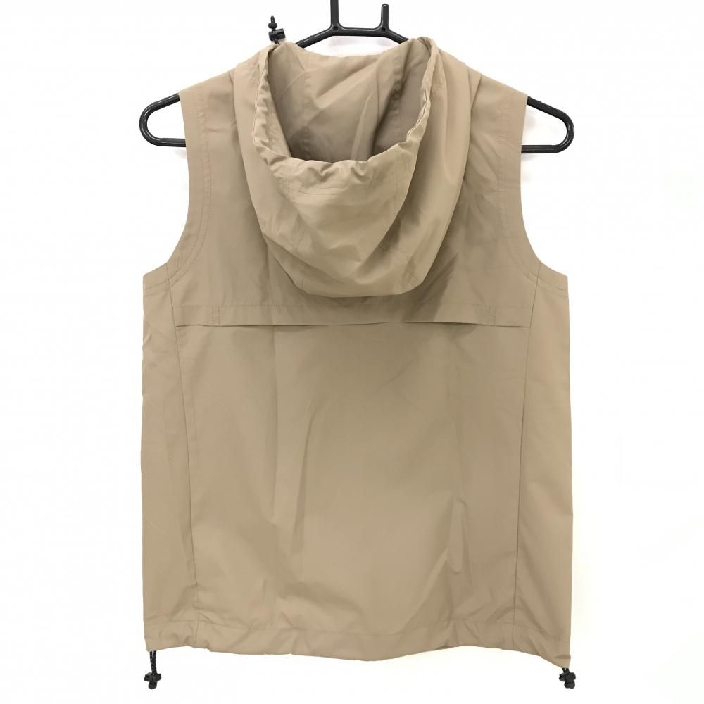 CPG フード付きアウターベスト ベージュ×黒 ファスナー部ロゴライン レディース 1 S ゴルフウェア 2025年モデル CPG
