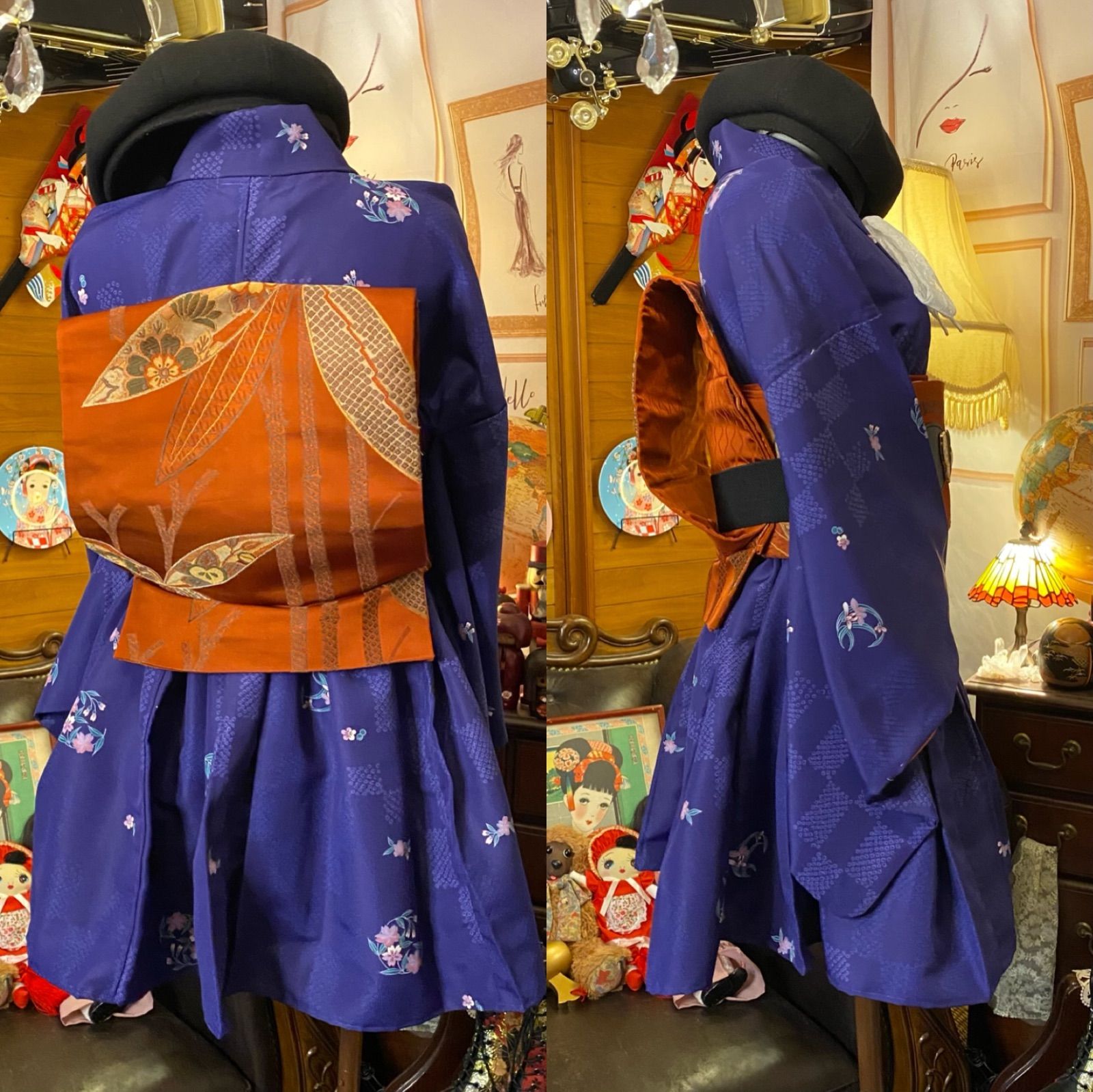 お着物　リメイク　2点セット　ワンピース　ハンドメイド 80dcf98a311353a3e3e17d9f1dbb4c