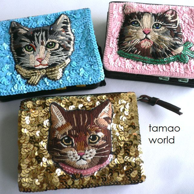 tamaoworld 猫 財布 - 折り財布