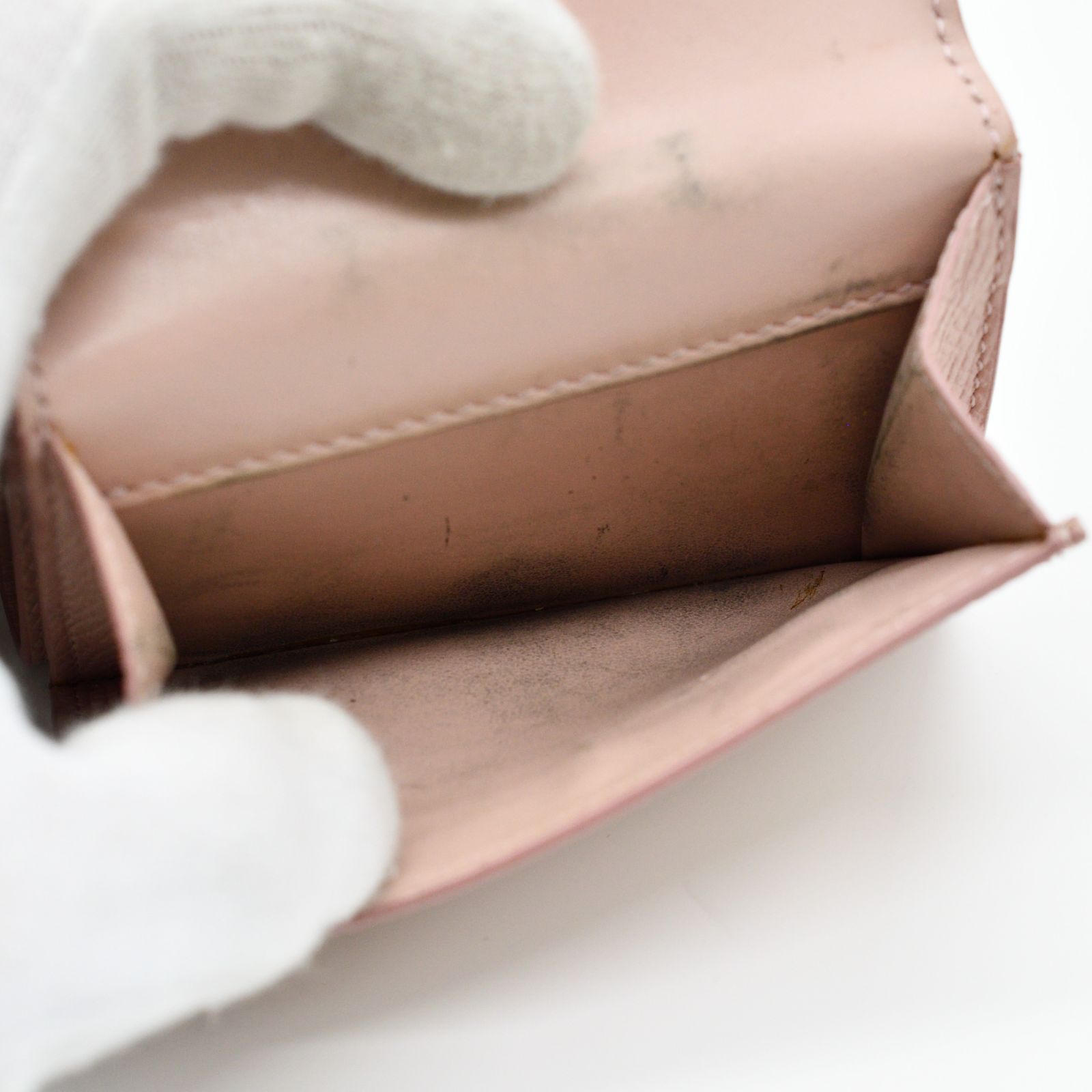 CELINE セリーヌ フォールデッド コンパクト ウォレット レザー ピンク CELINE セリーヌ フォールデッド コンパクト ウォレット レザー