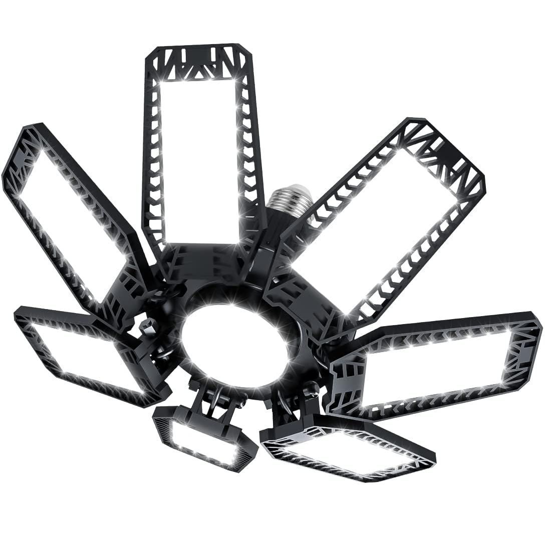 【特価セール】ペンダントライト 省エネ ハイパワー 超高輝度10000K 昼白色 折りたたみ式 MGOXOガレージライトLEDシーリングライト180W8灯式 変形可能な 天井照明 カーポート、ワークショップ、