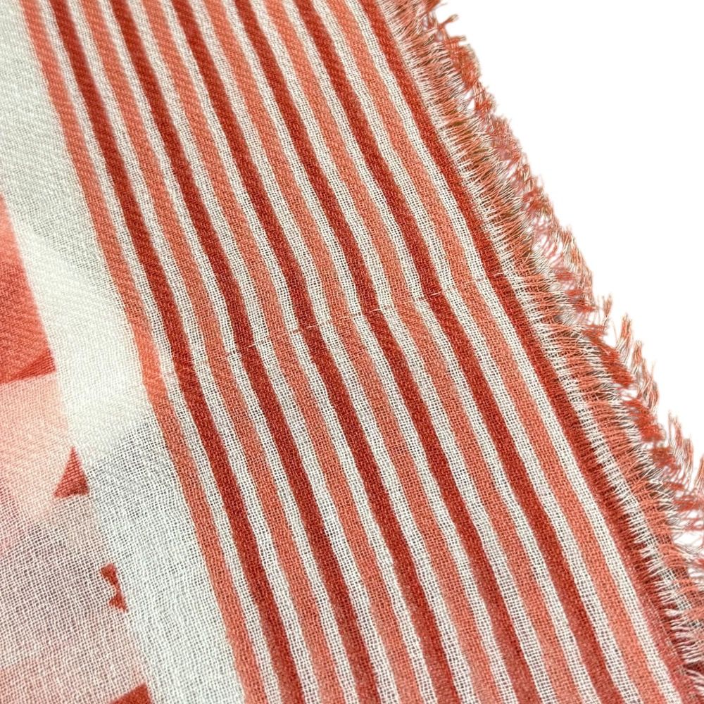 良品 Loro Piana ロロピアーナ カシミヤシルク 大判スカーフ レッド  