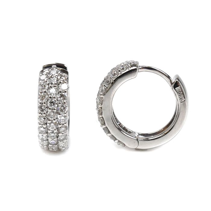 ポンテヴェキオ ホワイトゴールドダイヤモンドピアス Ponte Vecchio