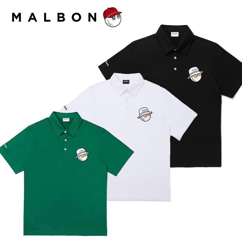 新品未使用】malbon golf 大人気 マルボンゴルフ LOGO ロゴ ポロシャツ シンプル 半袖 Tシャツ メンズ 韓国 ゴルフ ゆったり  カジュアル ポロシャツ 3色 - メルカリ