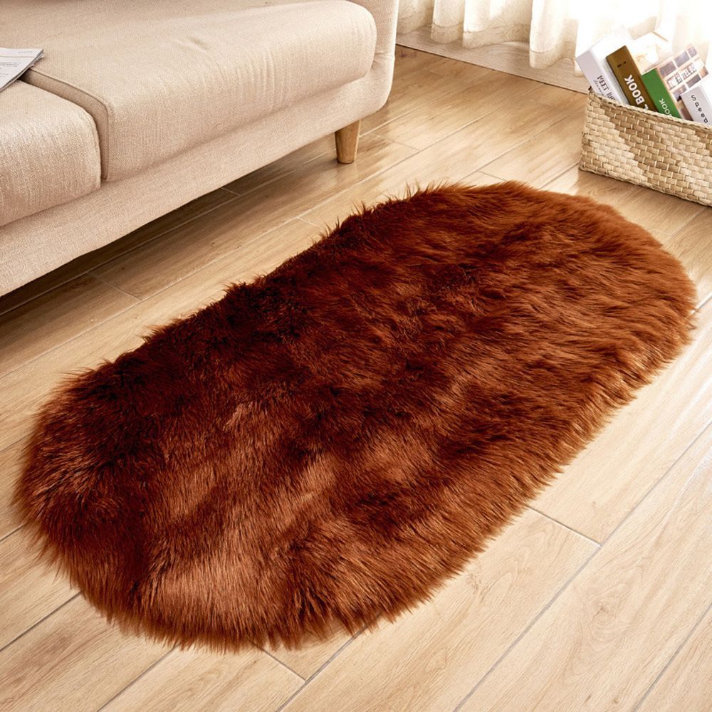 コーヒー  90×150cm  フロアマット pkyh90150 ラグマット 北欧 シャギーラグ 洗える ラグ マット ファーマット フロアマット カーペット 絨毯 フェイクファー ウォッシャブル 敷物 長毛 長い 暖か