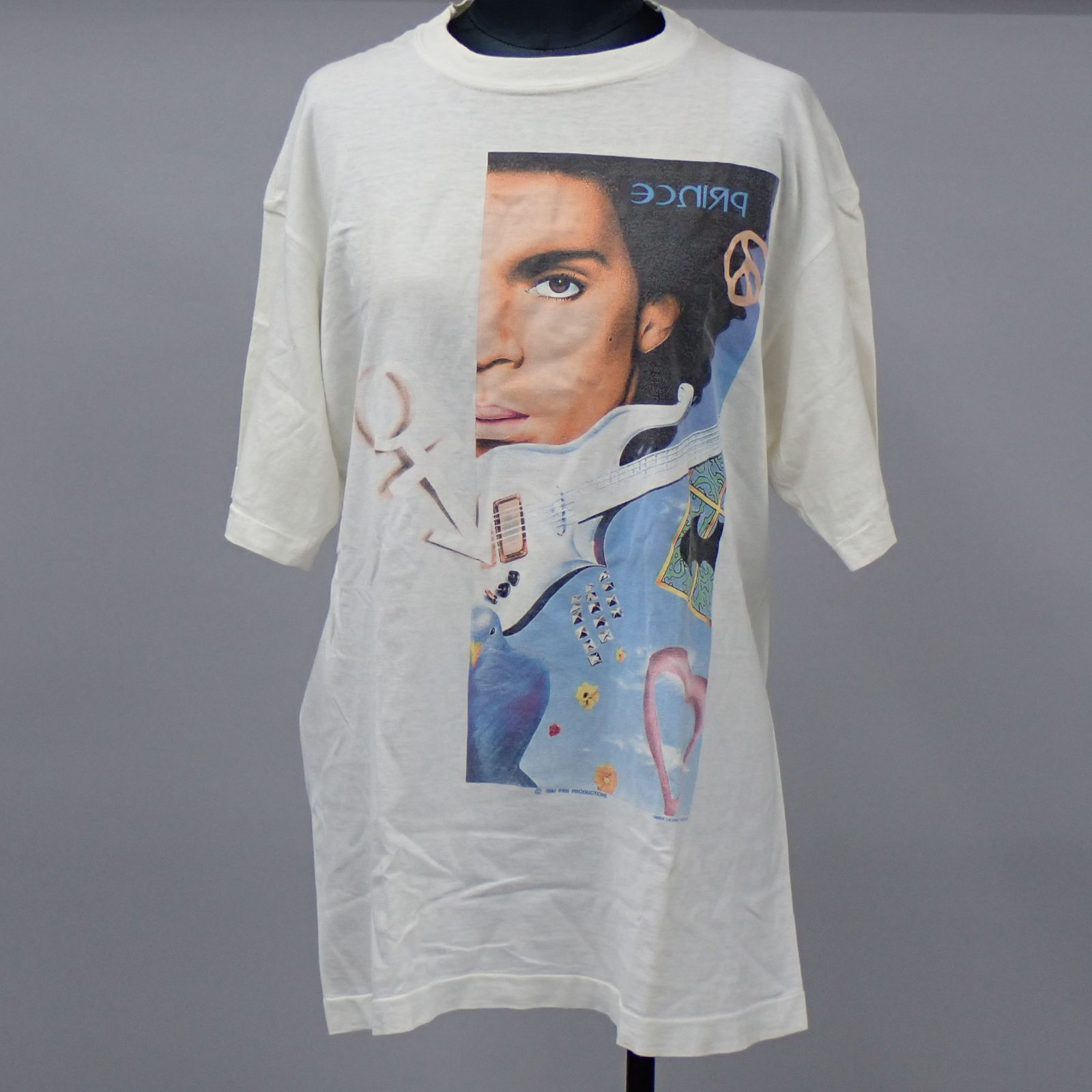 送料無料 PRINCE プリンス バンド Tシャツ Mサイズ相当 白 ホワイト 90 