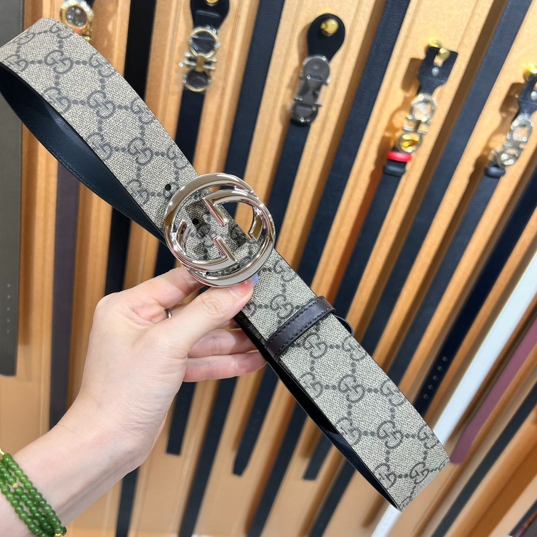 GUCCI 本革ベルト箱・保存袋付き新品未使用 本日特価] グッチ Gucci 高級レザー ベルト＆バッグ スーパー