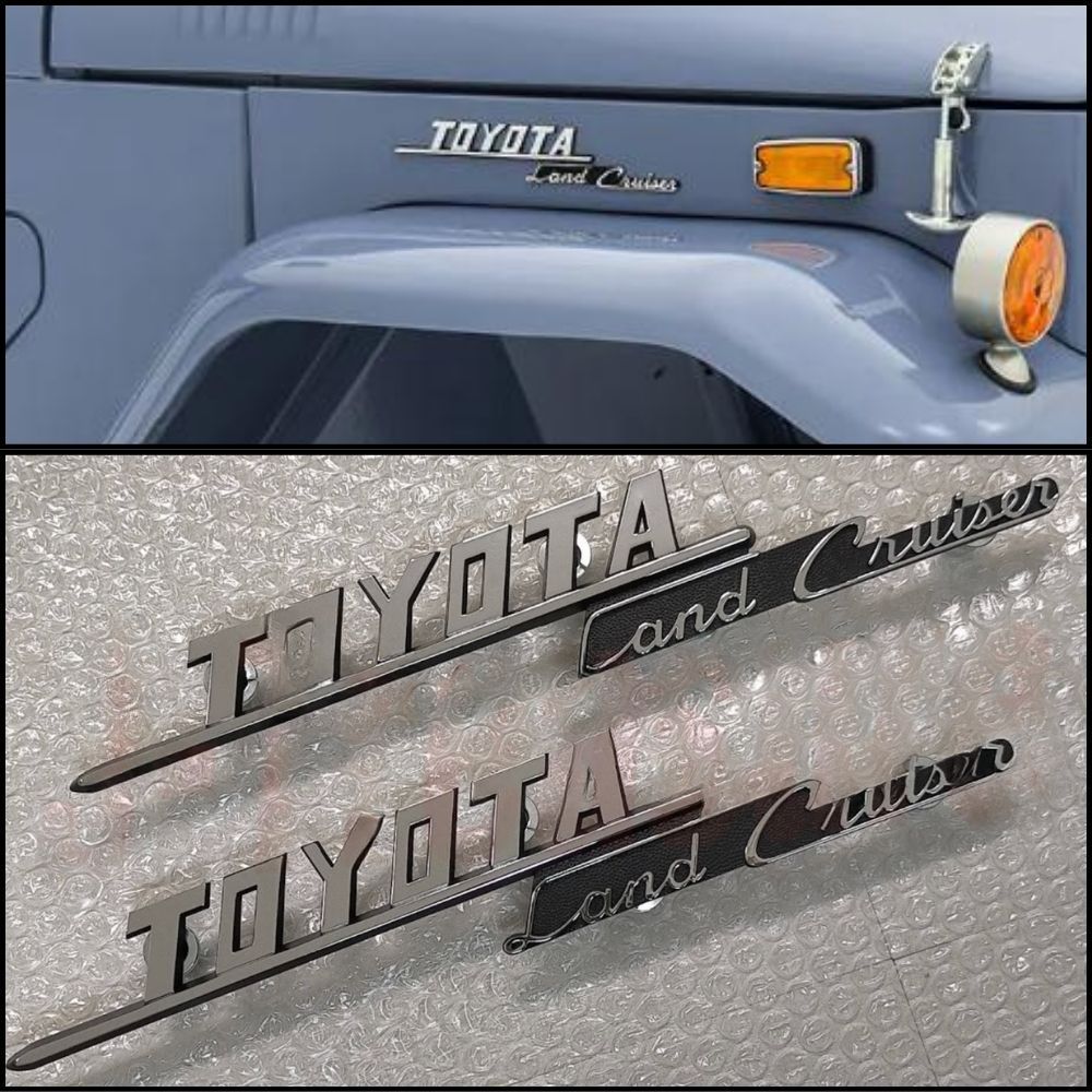 デイリーユース トヨタ 純正 TOYOTA 正規 サイドエンブレム 2個 ランドクルーザー 40系 FJ40 FJ40V FJ43 パーツ エンジン タイヤ カスタム