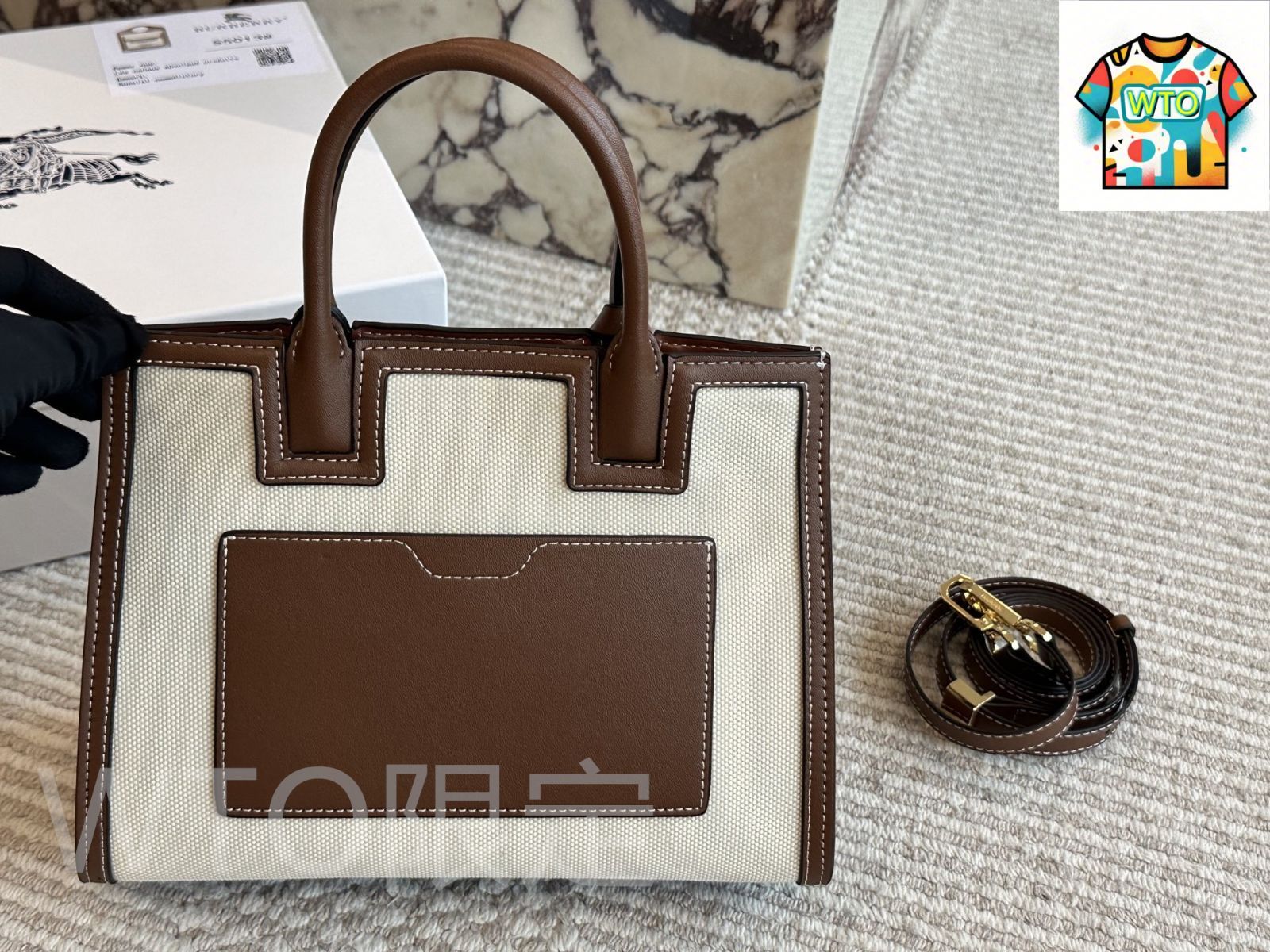 今日特価】Burberry バーバリー ハンドバッグ ヴィンテージ風で