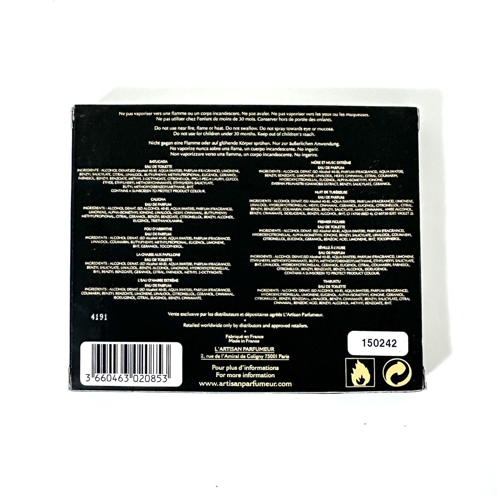 S 0189 L’Artisan Parfumeur ラルチザン パフューム ミニ香水 セット 2 ml 10本