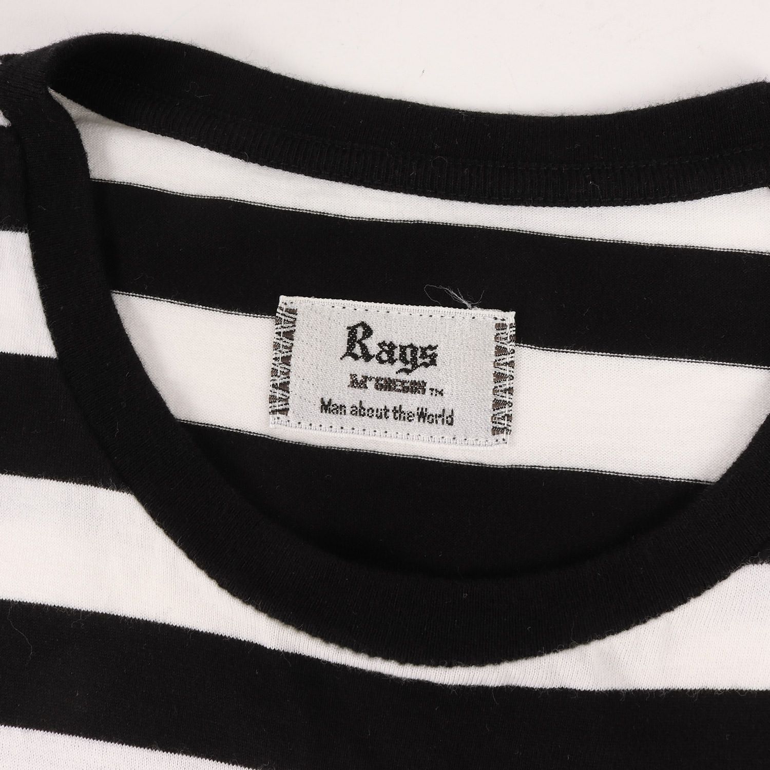 美品 Rags McGREGOR ラグスマックレガー Tシャツ サイズ:S オリジナル ボーダー リンガーネック Tシャツ NEW ORIGINAL  BORDER TEE ブラック ホワイト 黒白 トップス カットソー 半袖【メンズ】 - メルカリ