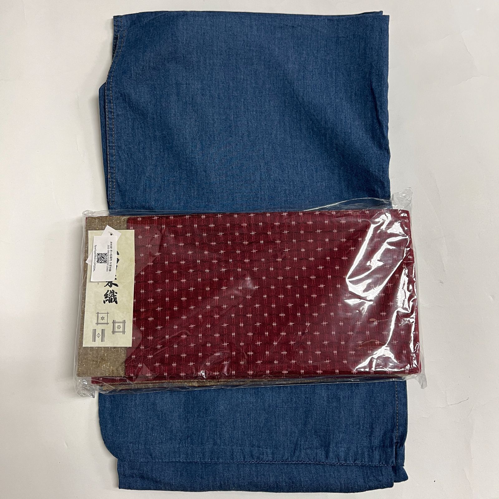 男牛首紬アンサンブル グリーン B1029 男 着物 紬 アンサンブル 反物  