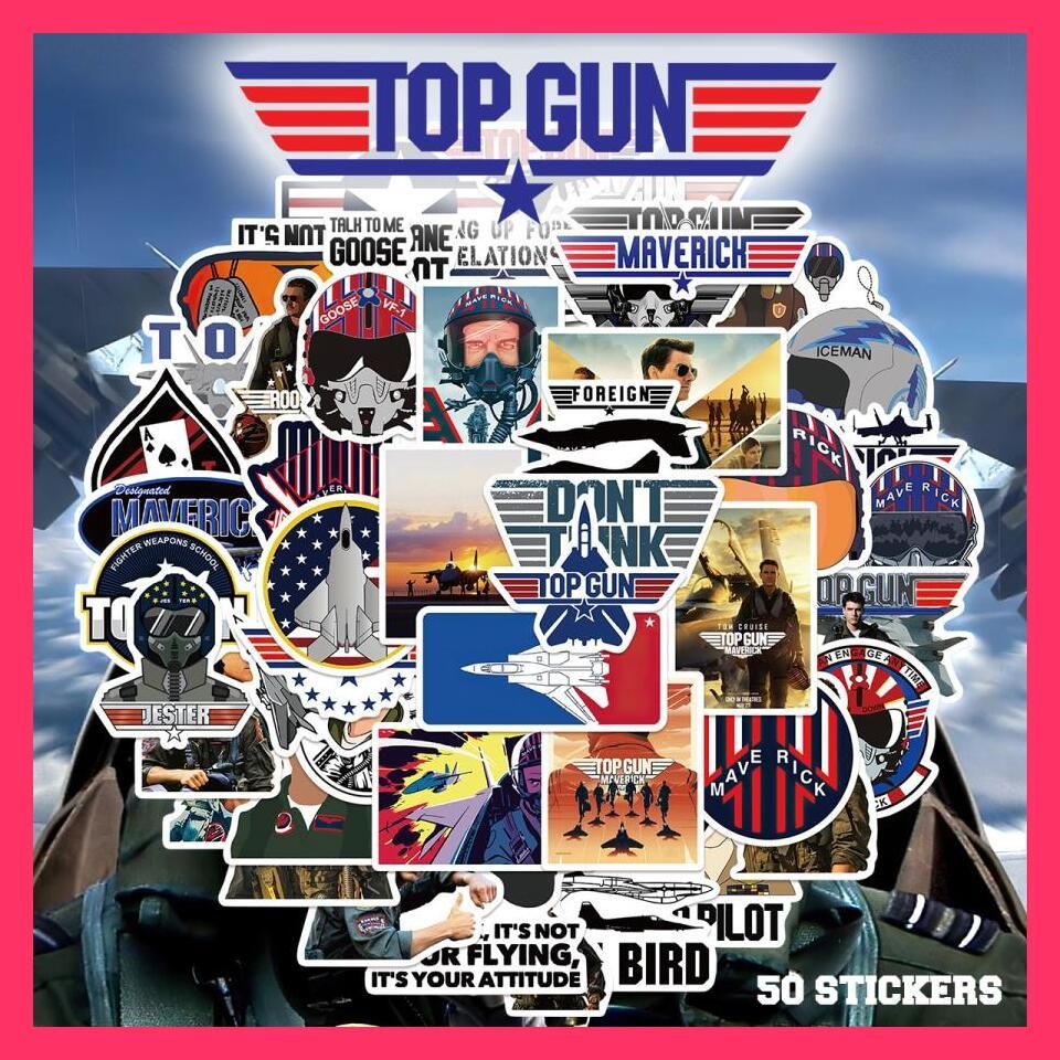 ☆売れ筋☆ トップガン ステッカー 50枚セット PVC 防水 シール Top Gun トムクルーズ 海外 ドラマ 映画 ムービー マーヴェリック -  メルカリ