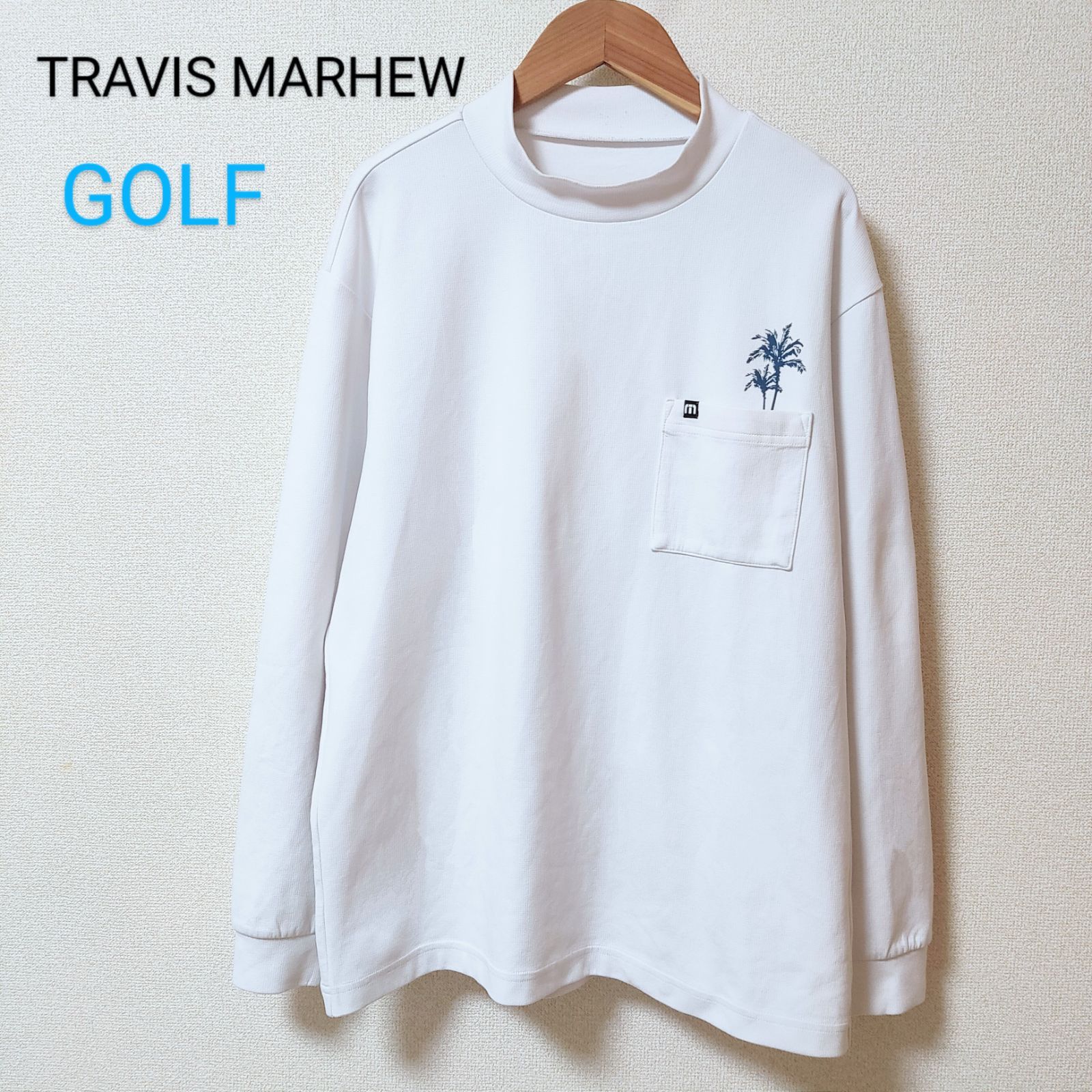 travis mathew】 長袖 モックネック ロンT M トラヴィス