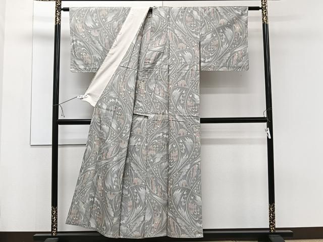 平和屋着物▽上質なお召　単衣　幾何学文　正絹　逸品　CAAW1530xi 平和屋着物▽上質なお召 単衣 幾何学文 正絹 逸品 CAAW1530xi 2025