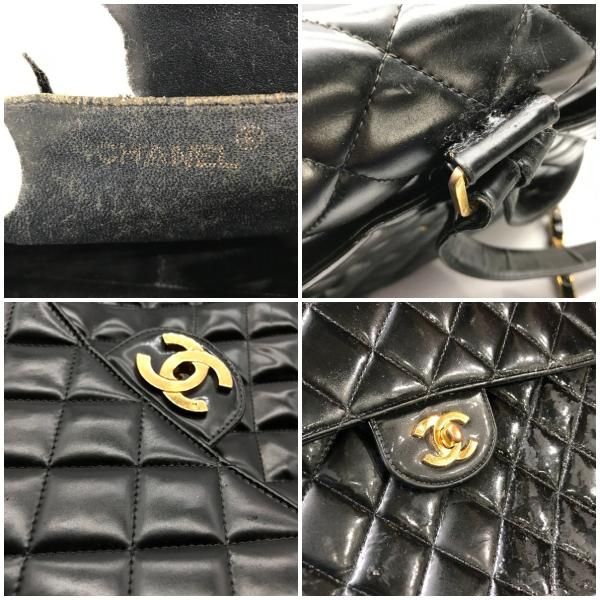 CHANEL シャネル マトラッセ パテント ココマーク ターンロック