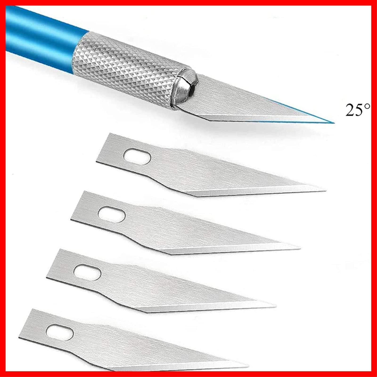 彫刻刀 切り絵 デザインナイフ 替刃10枚 DIY 高硬度 アートナイフ 精密