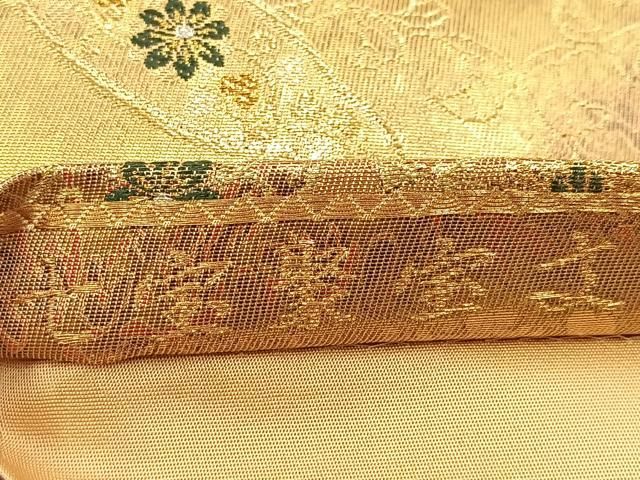 平和屋着物◎中国三大刺繍 総刺繍 スワトウ相良刺繍 太鼓柄袋帯 紬地