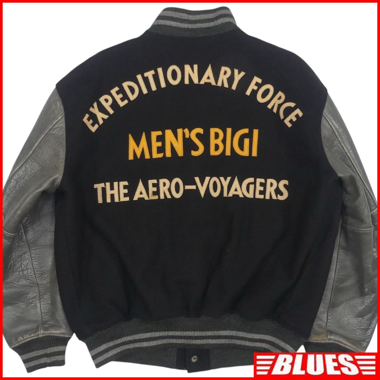 MENS BIGI メンズビギ スタジャン M 古着 レザー ブルゾン ジャンパー