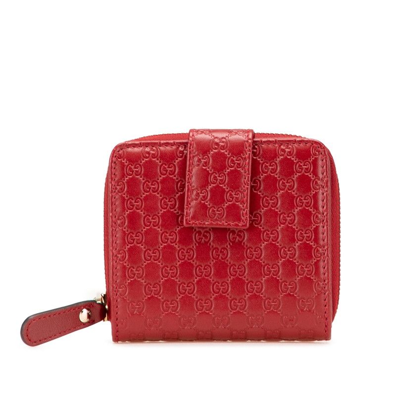 グッチ マイクログッチシマ 449395 レッド レザー レディース GUCCI  