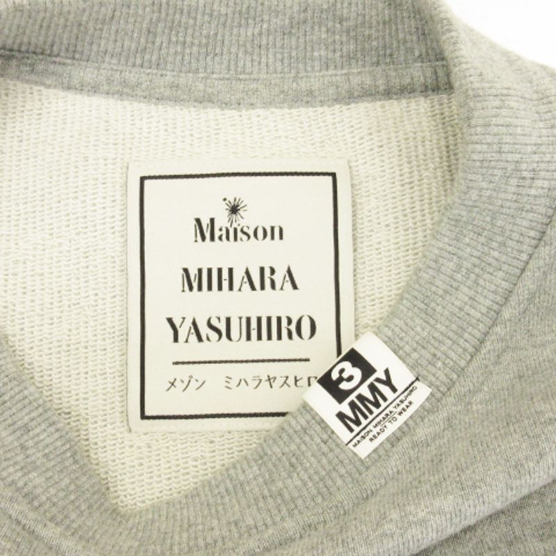 ミハラヤスヒロ MIHARA YASUHIRO メゾン MMY PARKER Printed Pullover Sweatshirt トレーナー  スウェット プリント 裏毛 A11PO724 グレー 46 - メルカリ