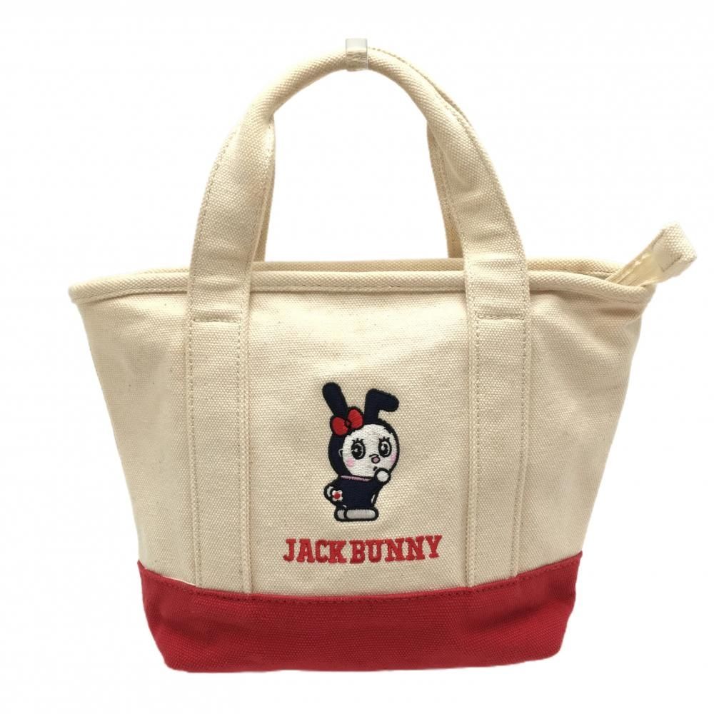 ジャックバニー×ドラえもん カートバッグ 白×レッド うさ耳ドラミちゃんゴルフ Jack Bunny