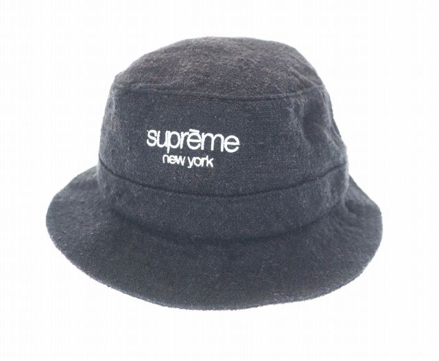 シュプリーム SUPREME 21SS Classic Logo Terry Crusher クラシック ロゴ テリー クラッシャー バケット ハット  帽子 M/L 黒 ブラック ブランド古着ベクトル 中古○240906 - メルカリ