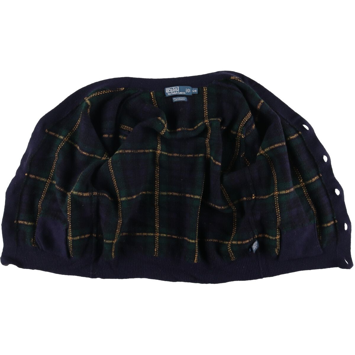 Polo Ralph Lauren チェック柄カーディガン 古着 ラルフローレン Ralph Lauren POLO by Ralph Lauren