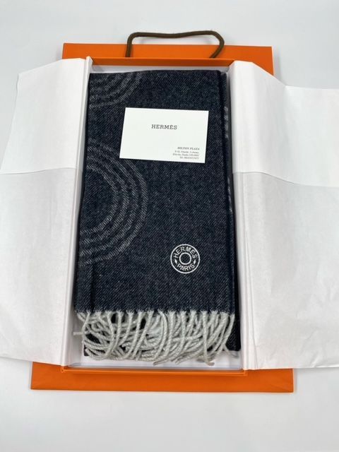 エルメス　カシミヤマフラー 24番地のサーキット　未使用品 HERMES - □極美品□ HERMES エルメス 24番地のサーキット