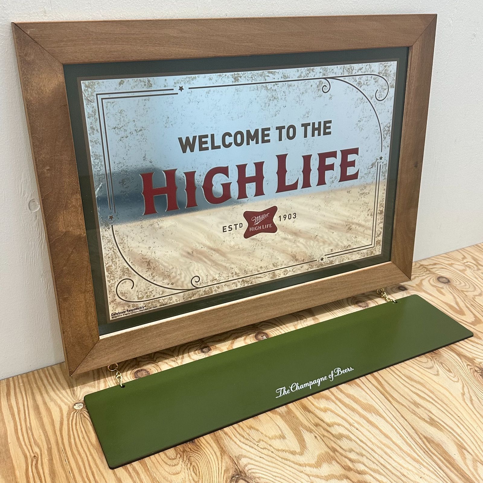 miller HIGHLIFE パブミラー